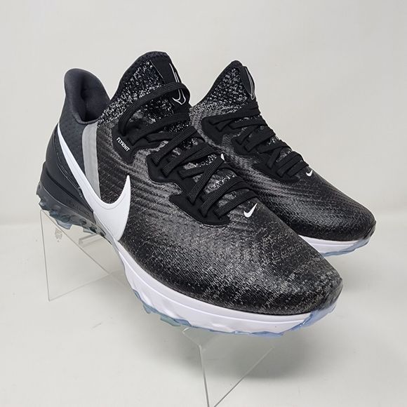 Nike Golf Shoes Mens 8.5 Wide Black Air Zoom Infinity Tour NRG Logo Spell Out